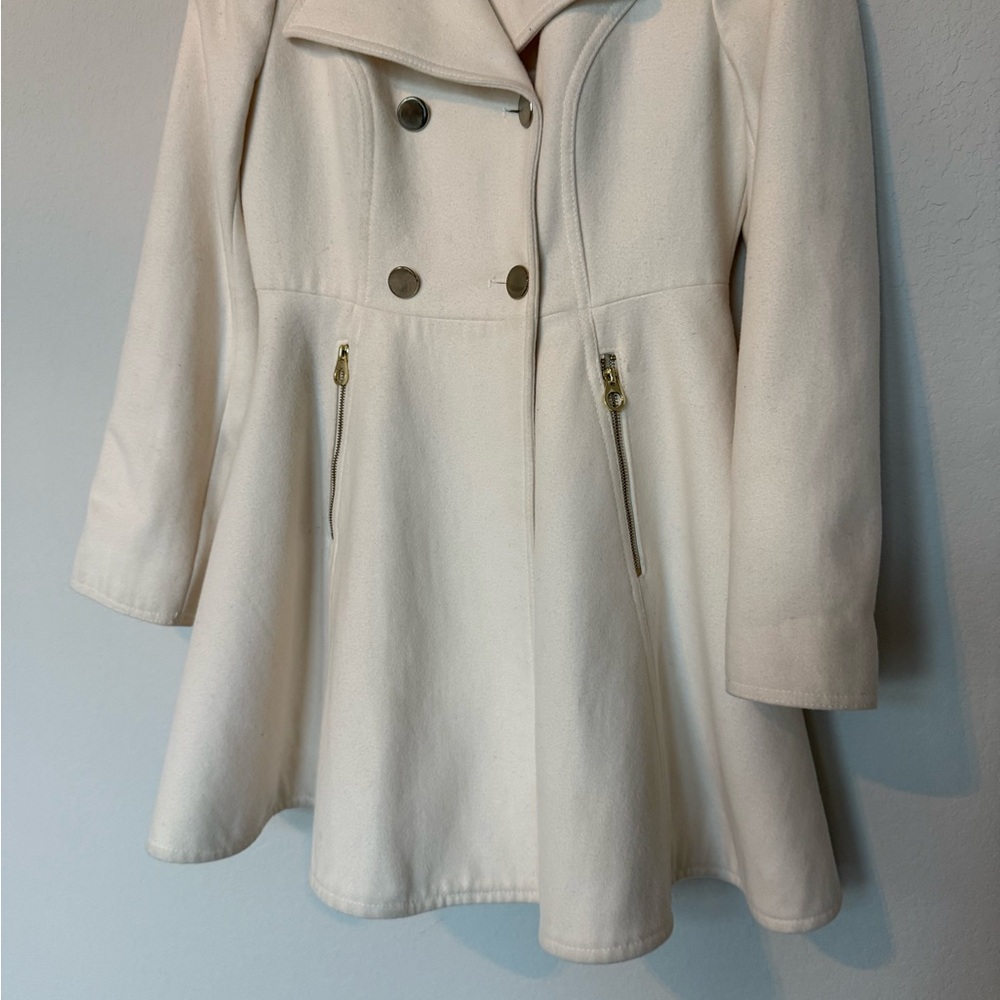 Apt. 9 Cream Double-Breasted Coat - Picture 3 of 14